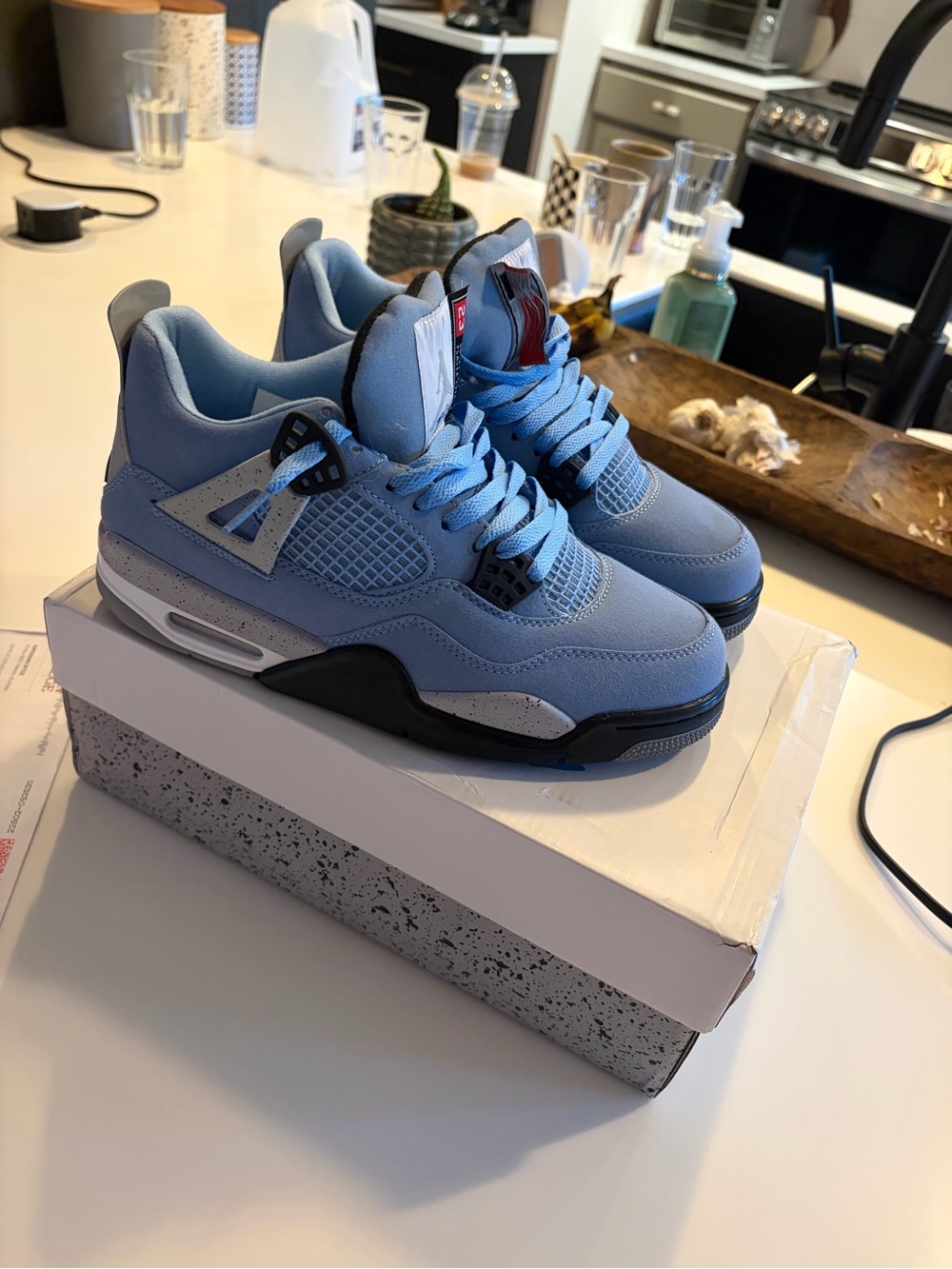 Jordan Light Blue and Black 4s